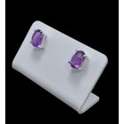 Ametiszt ezüst fülbevaló