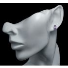 Ametiszt ezüst fülbevaló