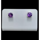 Ametiszt ezüst fülbevaló