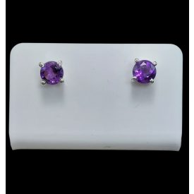 Ametiszt ezüst fülbevaló