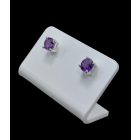 Ametiszt ezüst fülbevaló