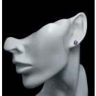 Ametiszt ezüst fülbevaló