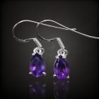 Ametiszt ezüst fülbevaló