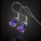Ametiszt ezüst fülbevaló