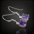 Ametiszt ezüst fülbevaló