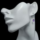 Ametiszt ezüst fülbevaló