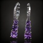 Ametiszt ezüst fülbevaló