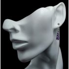 Ametiszt ezüst fülbevaló