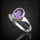 Ametiszt ezüst gyűrű