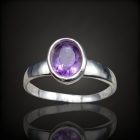 Ametiszt ezüst gyűrű