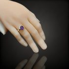 Ametiszt ezüst gyűrű