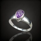 Ametiszt ezüst gyűrű