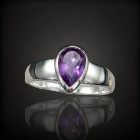 Ametiszt ezüst gyűrű