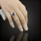 Ametiszt ezüst gyűrű