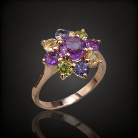 Ametiszt ezüst gyűrű