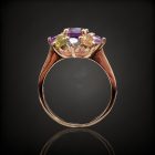 Ametiszt ezüst gyűrű