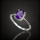 Ametiszt ezüst gyűrű