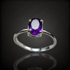 Ametiszt ezüst gyűrű