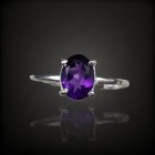 Ametiszt ezüst gyűrű