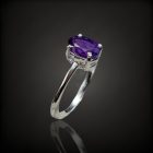 Ametiszt ezüst gyűrű