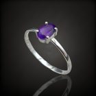 Ametiszt ezüst gyűrű