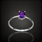 Ametiszt ezüst gyűrű