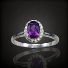 Ametiszt ezüst gyűrű