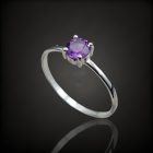 Ametiszt ezüst gyűrű