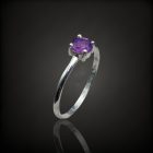Ametiszt ezüst gyűrű