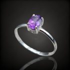 Ametiszt ezüst gyűrű