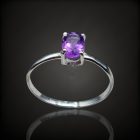 Ametiszt ezüst gyűrű