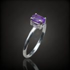 Ametiszt ezüst gyűrű