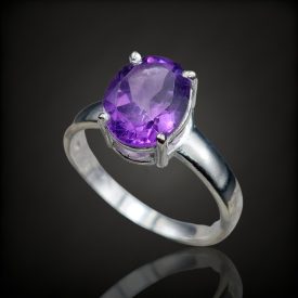Ametiszt ezüst gyűrű