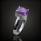 Ametiszt ezüst gyűrű