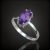 Ametiszt ezüst gyűrű