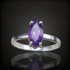 Ametiszt ezüst gyűrű