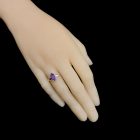 Ametiszt ezüst gyűrű