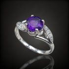 Ametiszt ezüst gyűrű