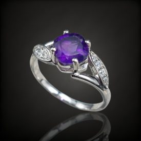 Ametiszt ezüst gyűrű