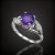 Ametiszt ezüst gyűrű