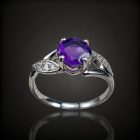 Ametiszt ezüst gyűrű