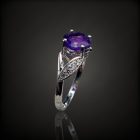 Ametiszt ezüst gyűrű