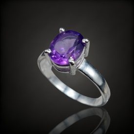 Ametiszt ezüst gyűrű