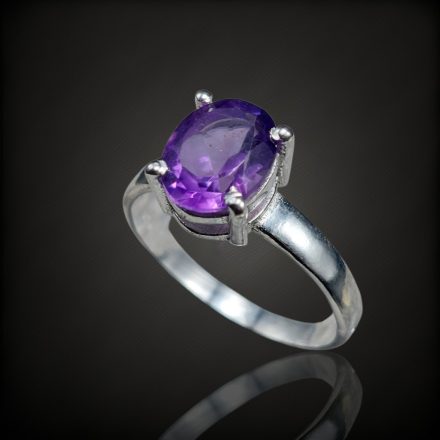 Ametiszt ezüst gyűrű
