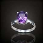 Ametiszt ezüst gyűrű