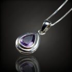 Ametiszt ezüst medál