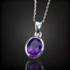 Ametiszt ezüst medál
