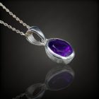 Ametiszt ezüst medál