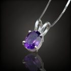 Ametiszt ezüst medál