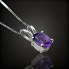 Ametiszt ezüst medál